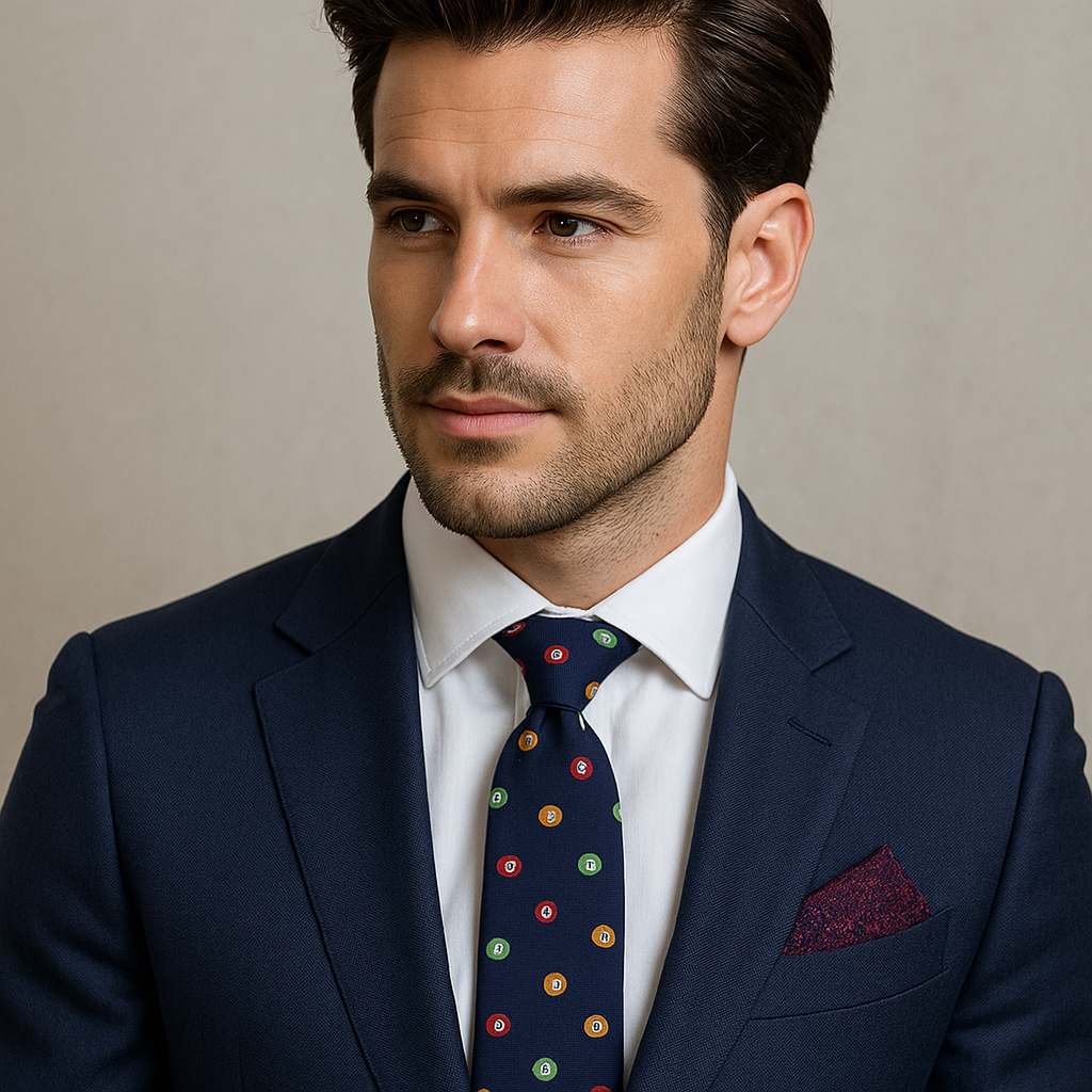 Dark Blue Billiard Ball Necktie