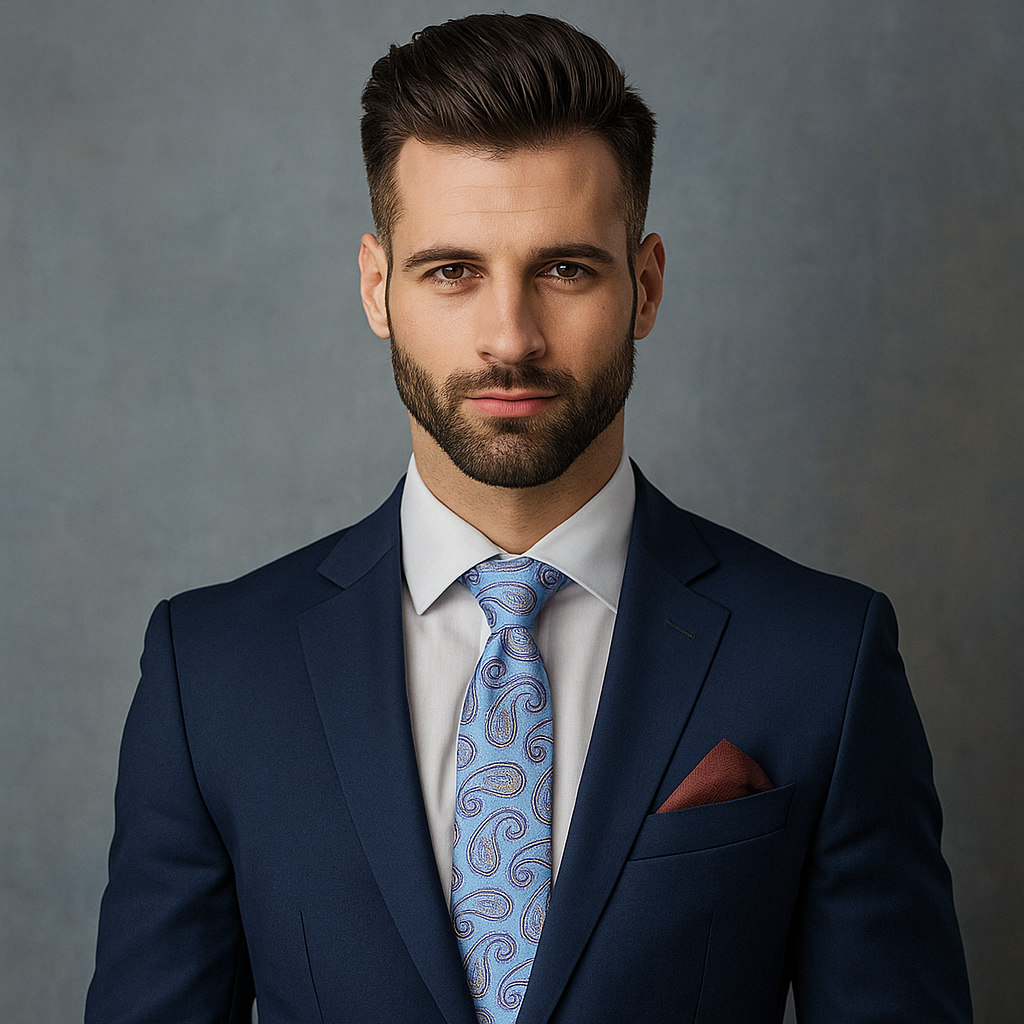 Light Blue Paisley Necktie | Timeless Elegance, Refreshed