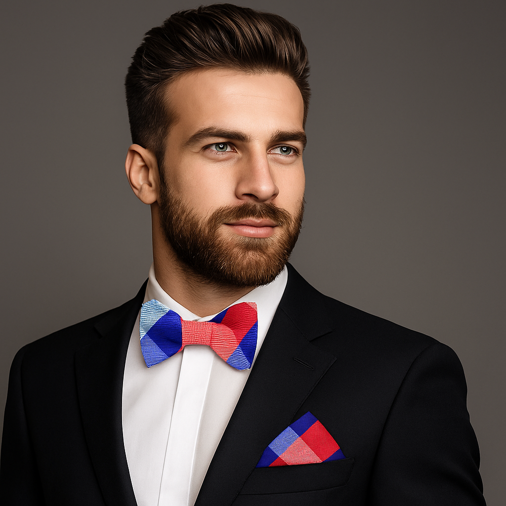 Geometric Plaid Self-Tie Bow Tie Collection