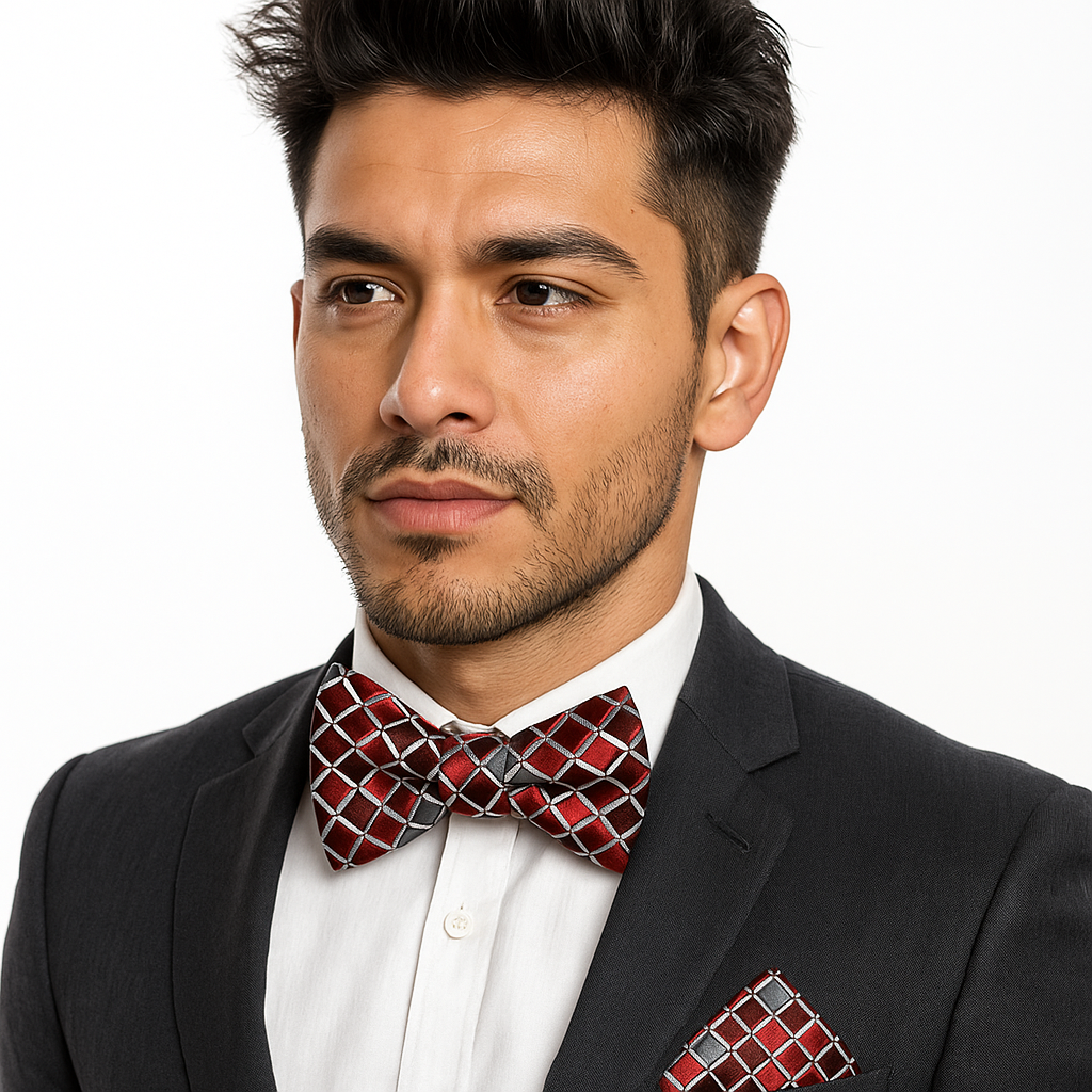 Geometric Block Bow Tie for Men with Bold Color Options