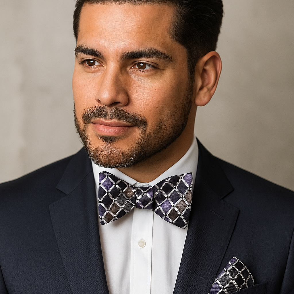 Geometric Block Bow Tie for Men with Bold Color Options