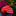 Red with blue striped tie on a reflective surface with flowers in the background