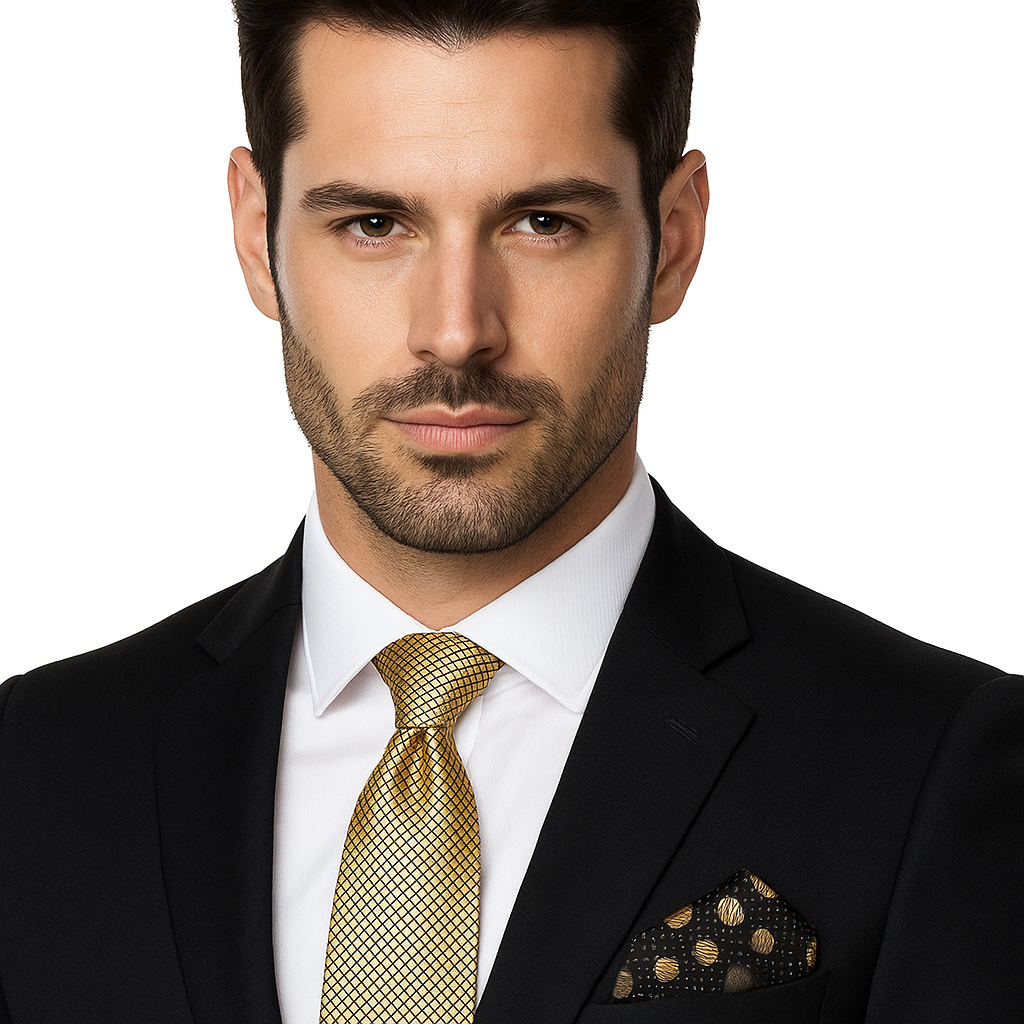 Metallic Geometric Textured Necktie Collection | Modern Shine, Classic Structure