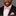 Man wearing a black suit with a pink bow tie and pocket square on a gray background