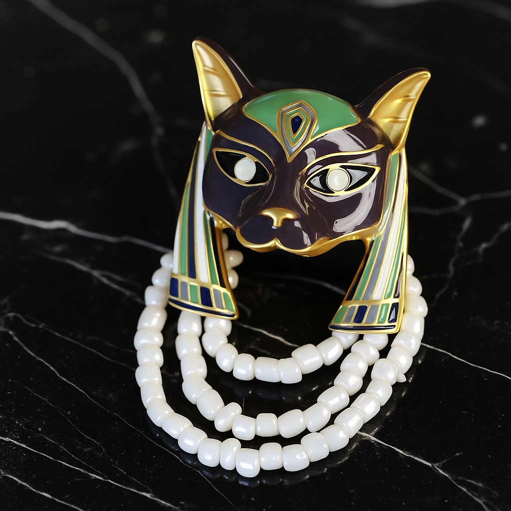 View 2: Multi Colored Anubis Lapel Pin