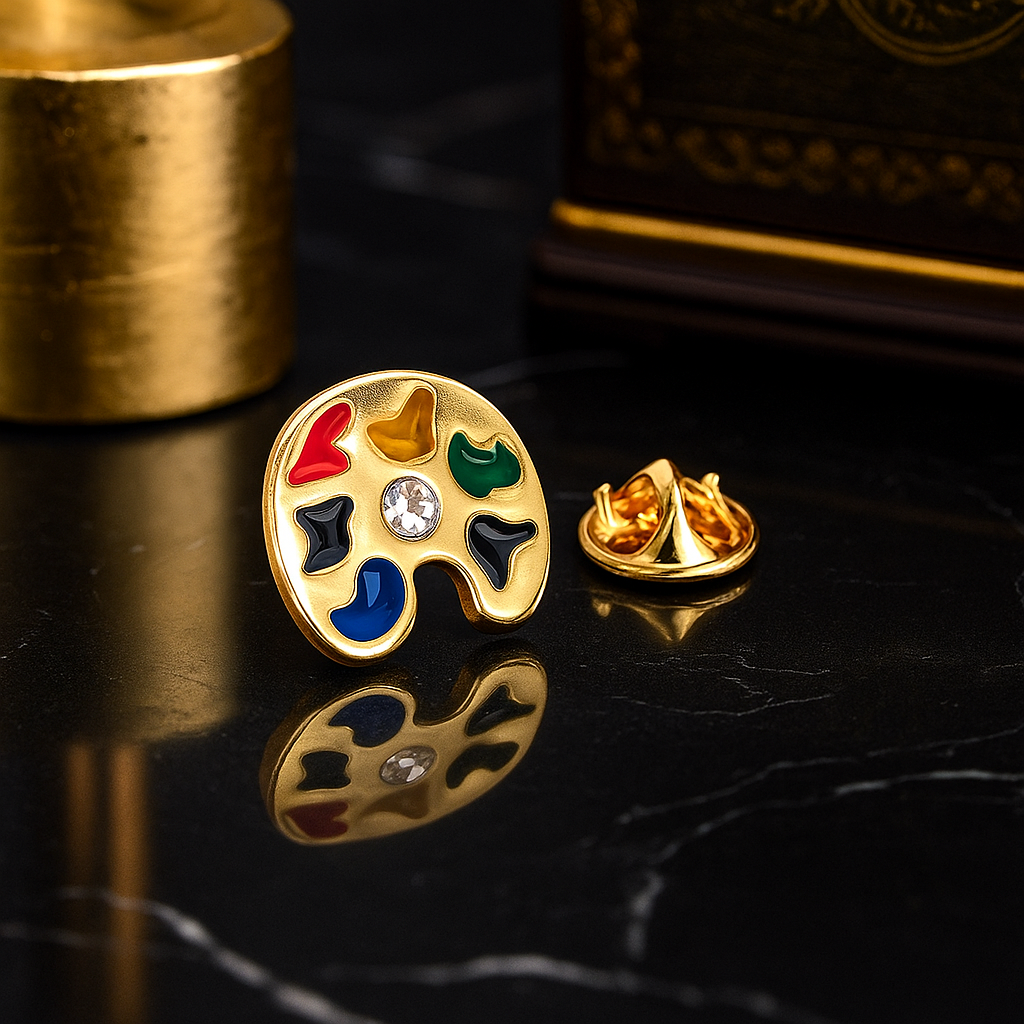 3 Artist's Palette Lapel Pin