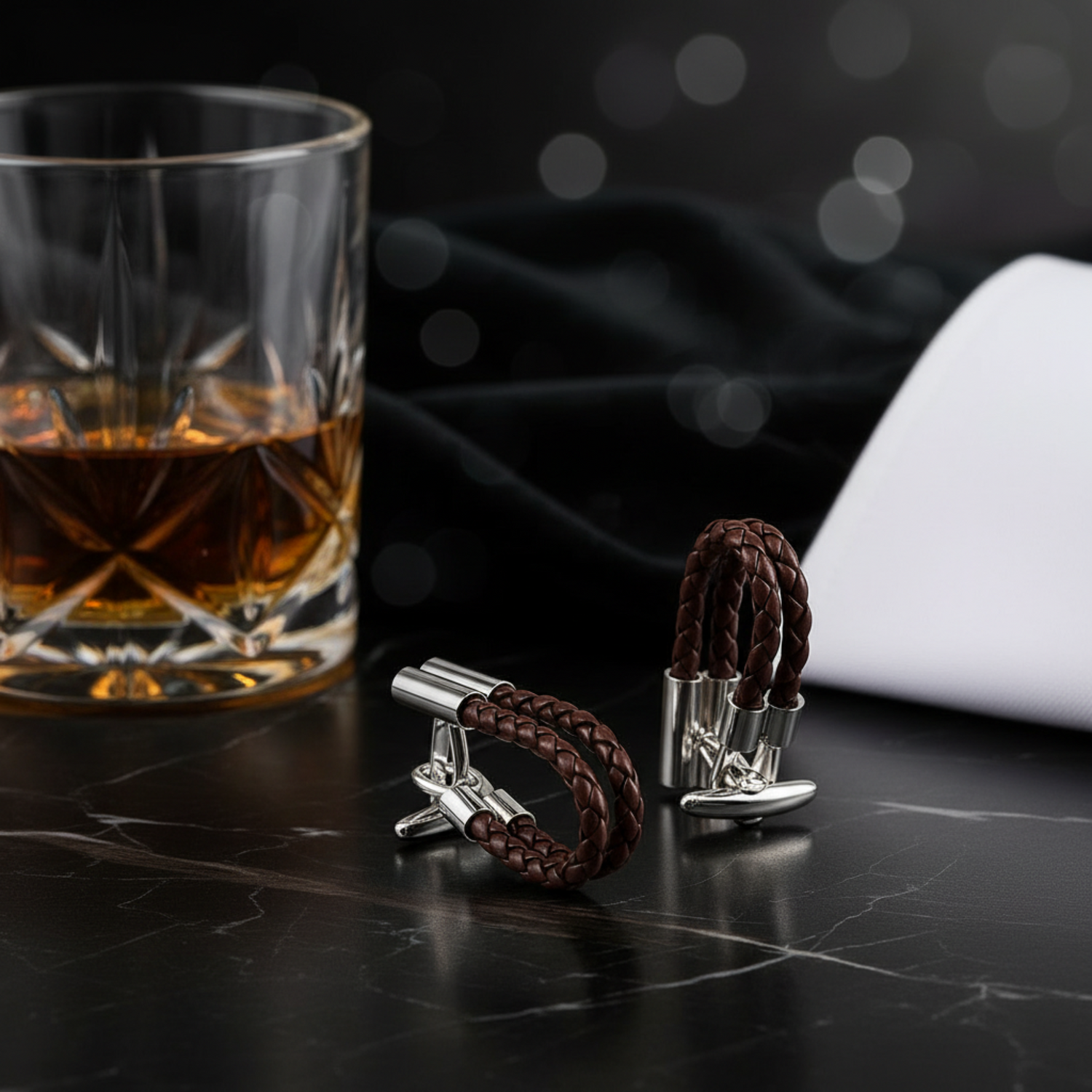 Brown Rope Cufflinks 2