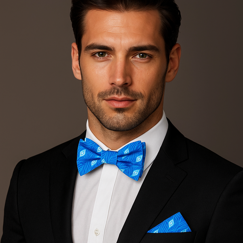 Peacock Feather Bow Tie | Bold & Elegant