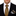 man wearing Black Gold Diamonds Necktie and Accenting Square