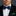 Blue Silk with Green and Red Christmas Trees Bow Tie and Green Square