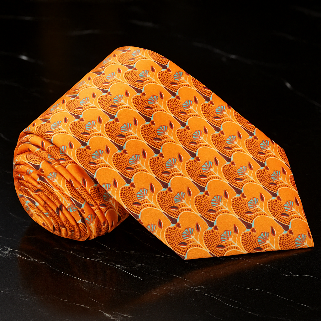 Orange Apple Slices Necktie 1