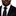 Man wearing a black suit with a white shirt and black tie on a white background