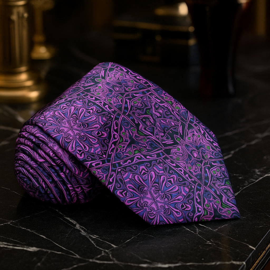 Shades of Purple Abstract Tie
