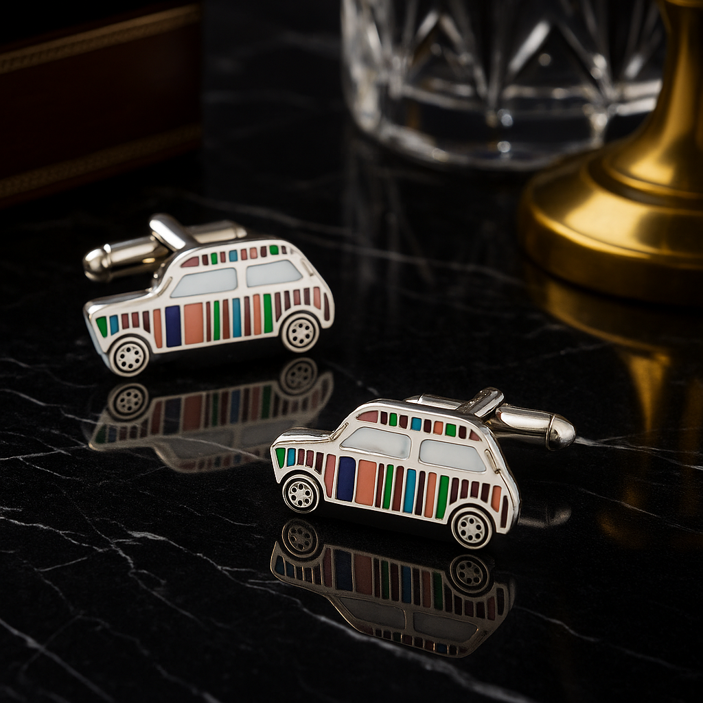 Colorful Car Cufflinks View 2