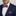Man wearing pink bow tie and matching square