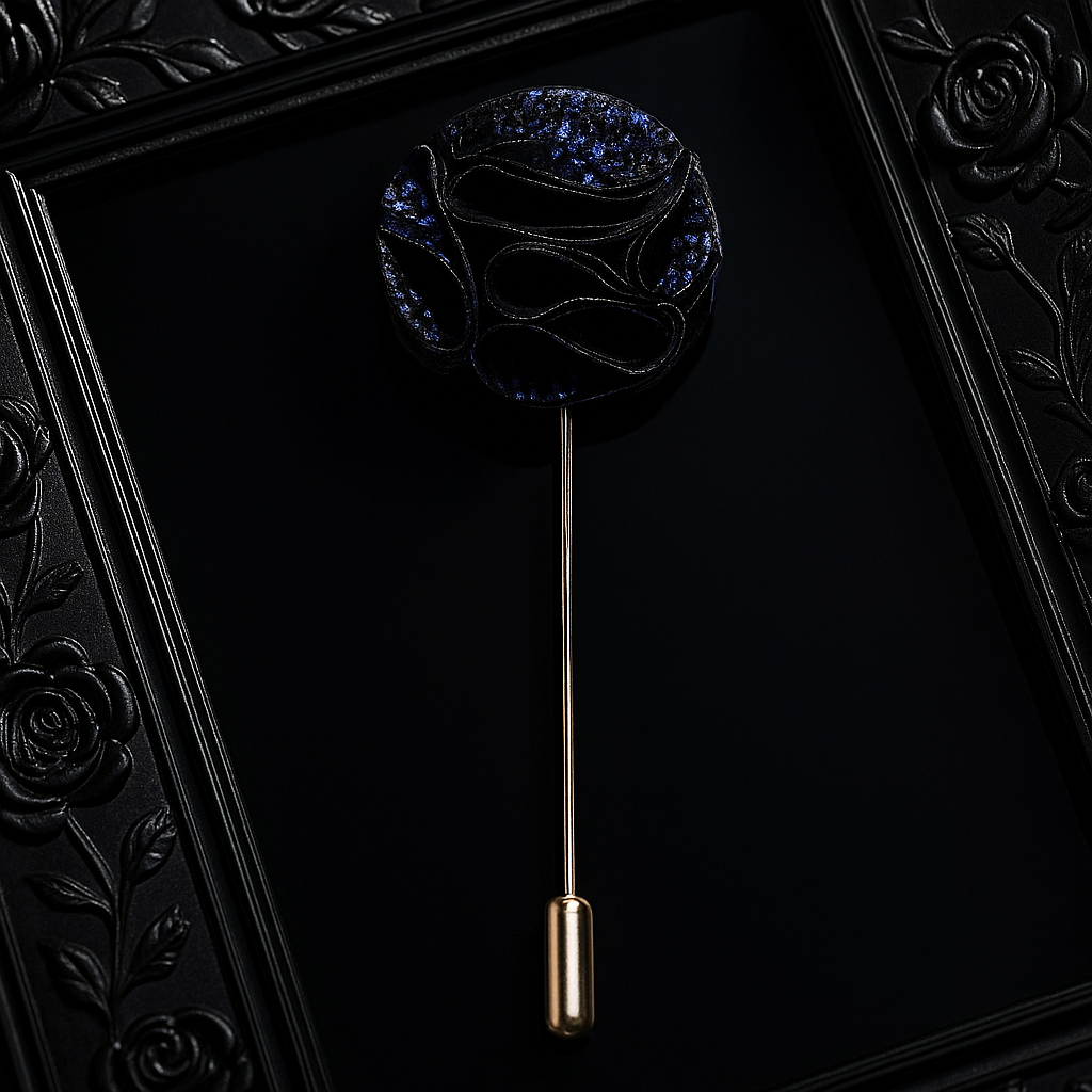 Blue Check Lapel Pin