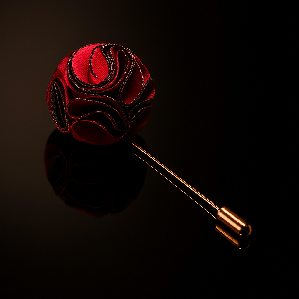 Deep Red Lapel Pin