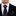 Man wearing black stripe tie square on black suit