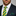 Man wearing a navy suit with a green and yellow striped tie and matching pocket square.