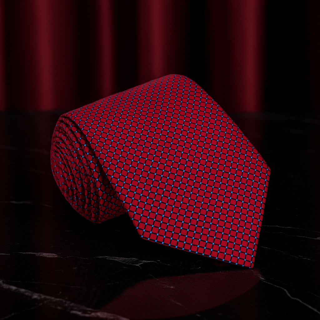 Red Geometric Tie 