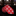 Red tie with white zigzag pattern on a textured black background