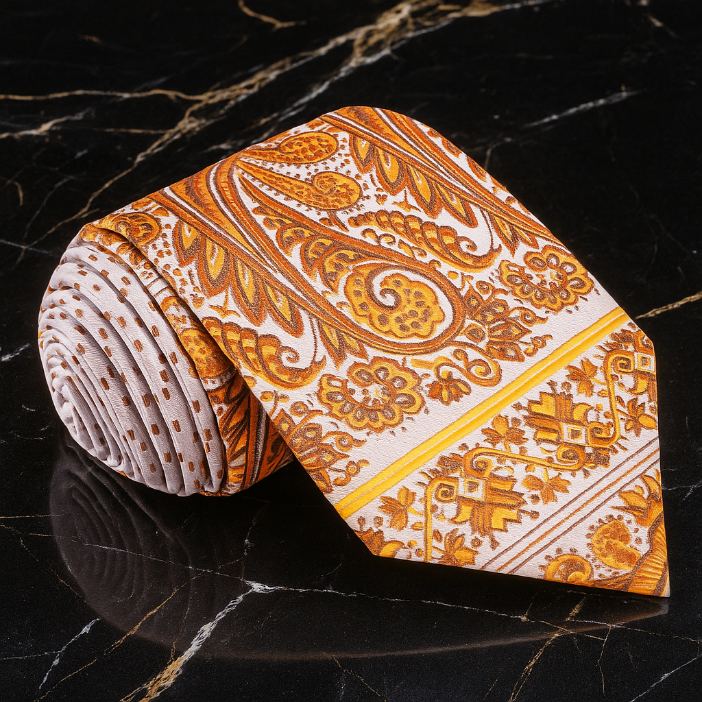 Rust Paisley Tie 
