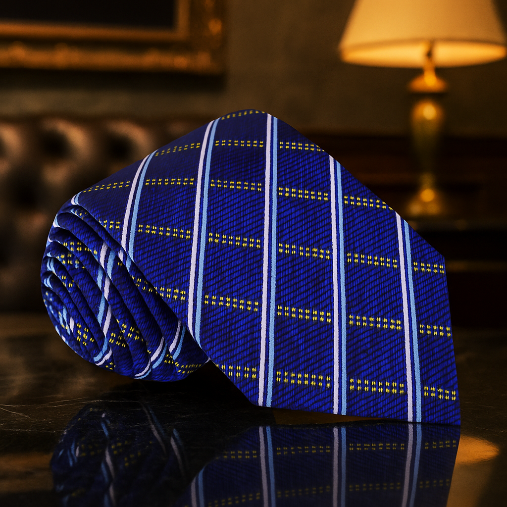 Blue Plaid Necktie  