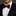 Black Red Original Floral Bow Tie and Square on man wearing suit