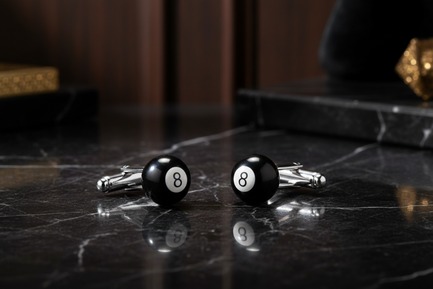 8 ball cufflinks