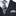 Abstract Graphic Necktie Black  White with Neon Green and Purple Accents and Grey Square
