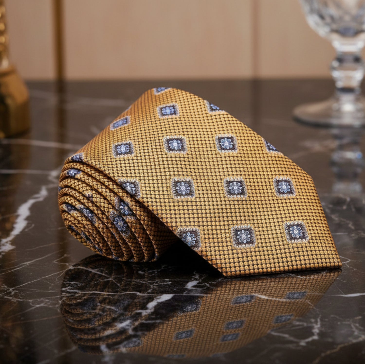 Gold Medallions Necktie 