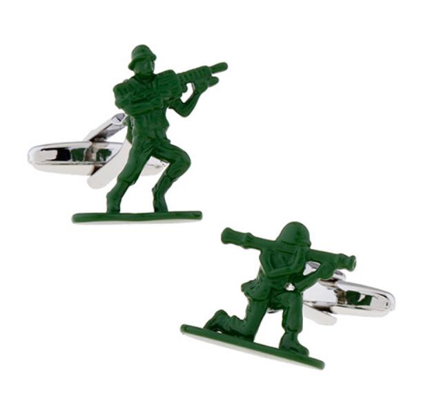 View 2: Green Army Men Cufflinks