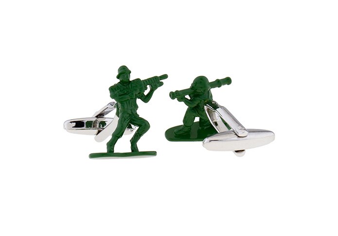 View 3: Green Army Men Cufflinks