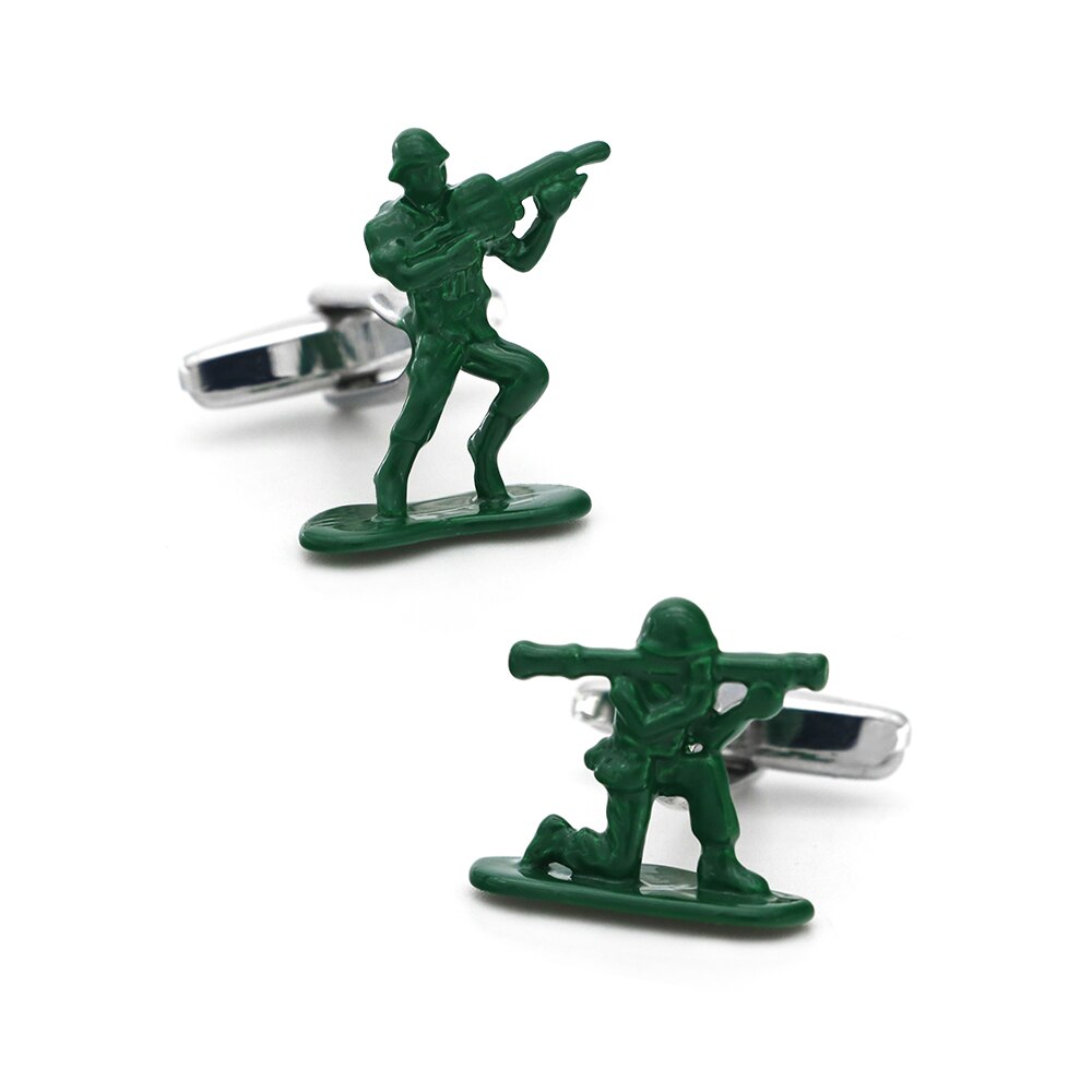 View 5: Green Army Men Cufflinks