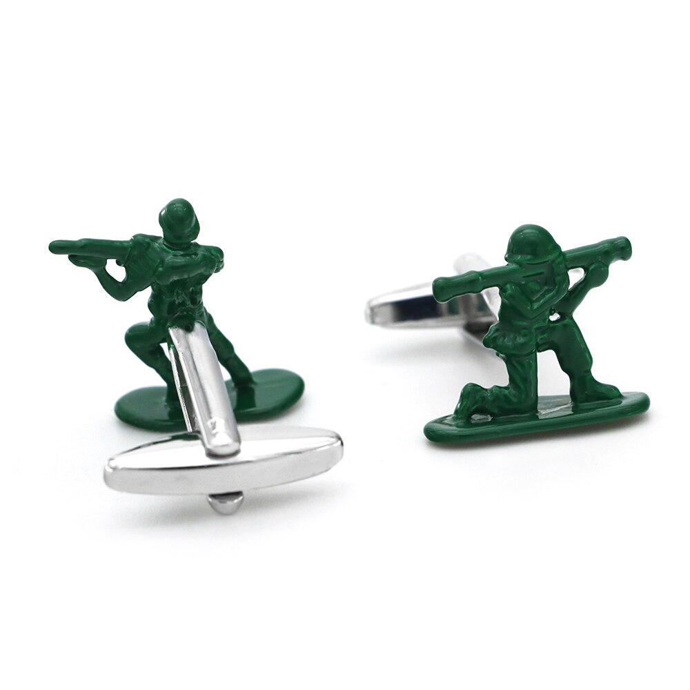 View 6: Green Army Men Cufflinks