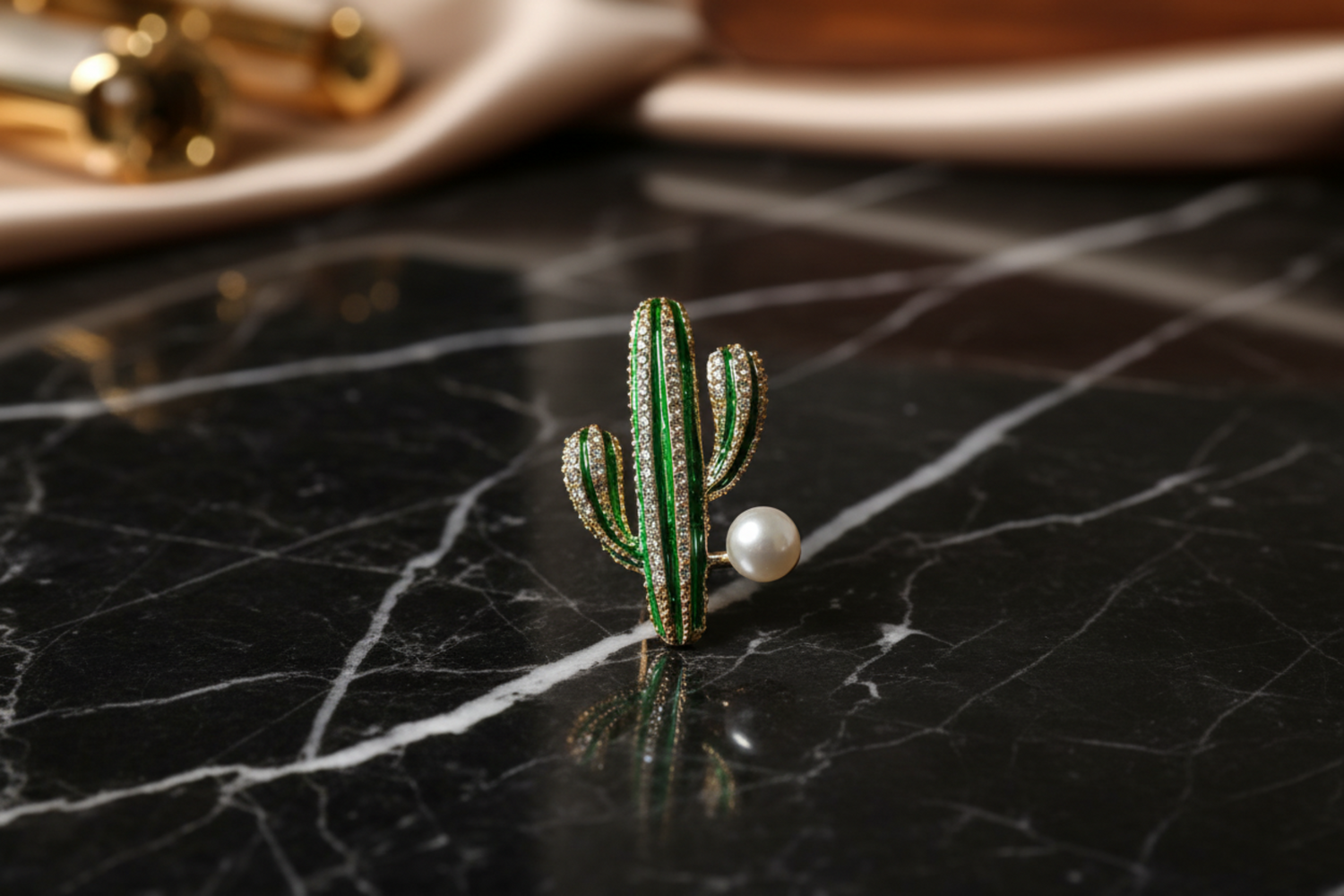 Small Green Cactus Lapel Pin