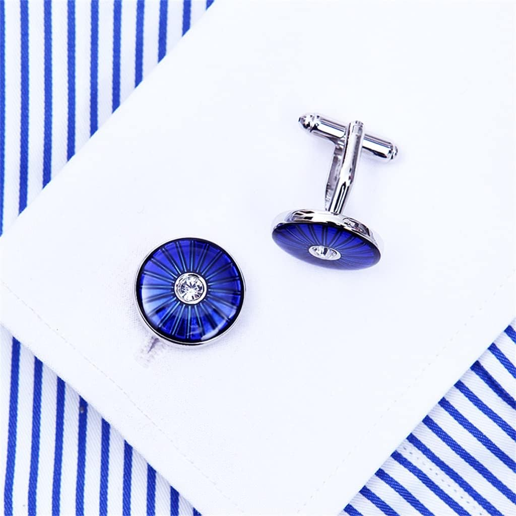 Circular Gemstone Cufflinks | Colorful Formal Detail in 5 Options
