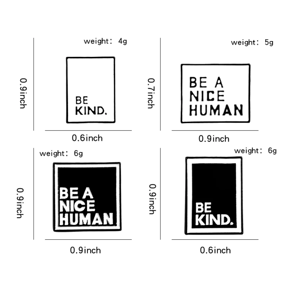 Be Kind Lapel Pin | Positive Message Suit Pin for Jackets