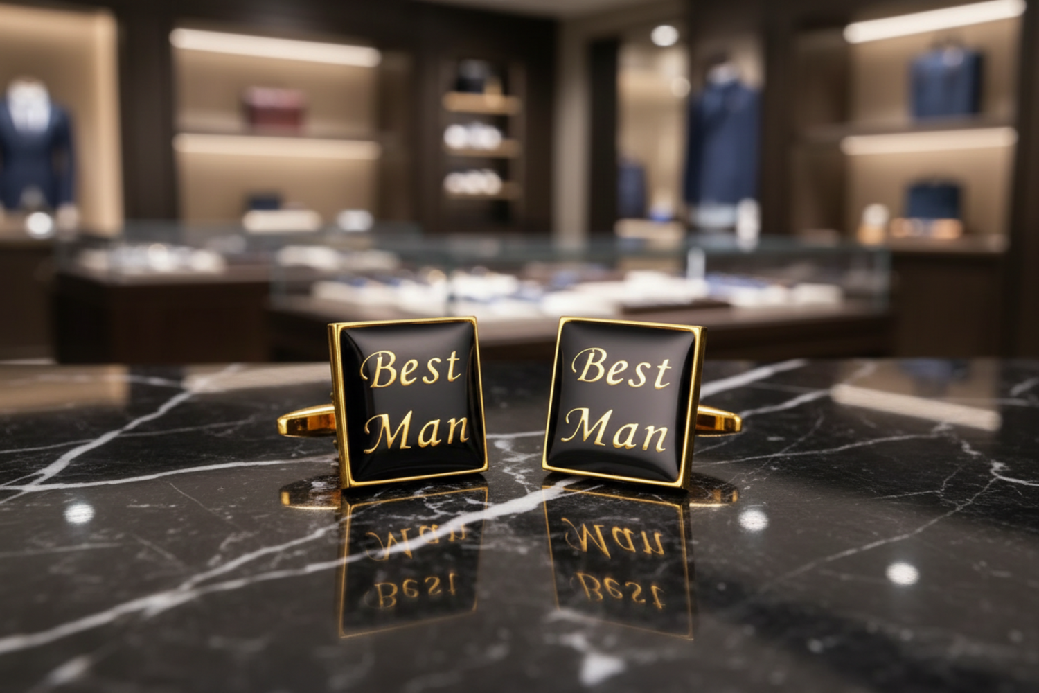 gold best man cufflinks