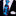 Black Blue and Red Abstract ink Blot Necktie and White Square