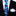 Thin Tie: Black Blue and Red Abstract ink Blot Necktie and White Square
