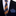 Thin Tie: Orange, Black, Blue Plaid Necktie with Accenting Blue Square