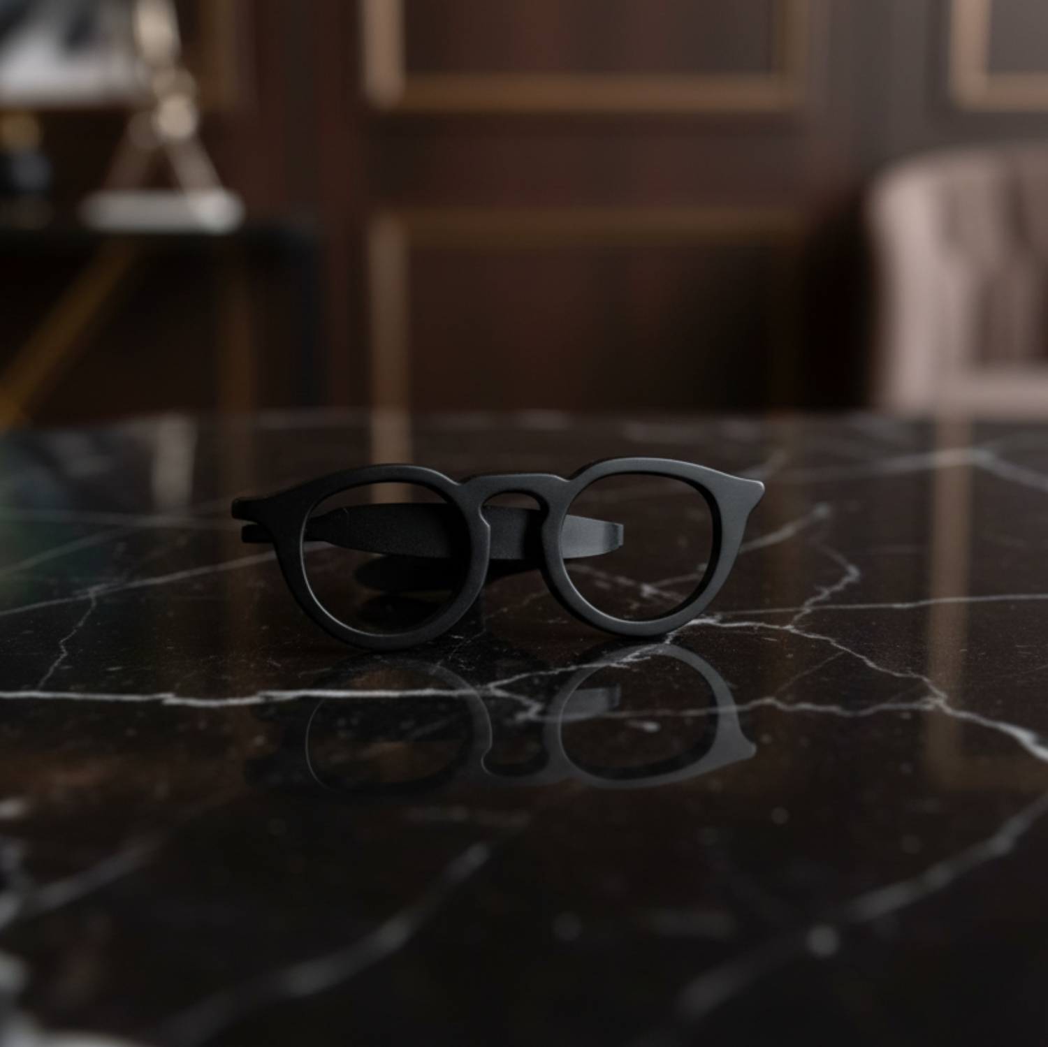 Black Glasses Tie Clip