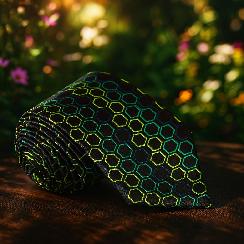 Black Green 3d Tie