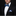 Black, Blue Circles Bow Tie and Accenting Blue and White Stripe Square