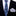 Thin Tie: Black, Blue Abstract Necktie & Accenting Silver Square