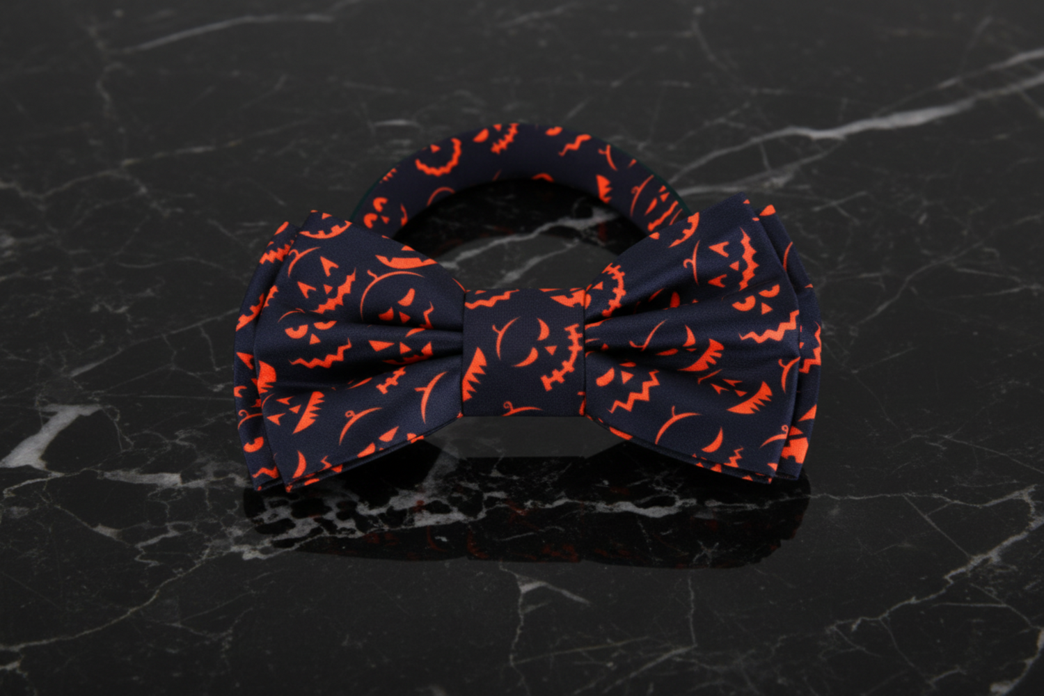 Black Orange Jack O Lantern Bow Tie Pre Tied