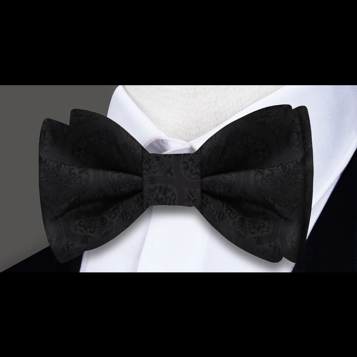 Black Painted Desert bow Tie