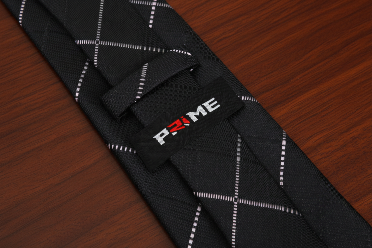 Black, Pink Plaid Tie Keep
