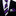 Thin Black Light Grey Purple Stutter Step Stripe Necktie and Square